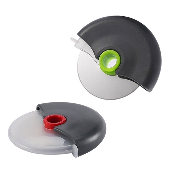 Cortadores de pizza de acero inoxidable lavables para cocina rojo