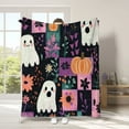 thumbnail image 2 of WEGFTDUOP Flannel Blanket Ghost Print Halloween Shawl Blanket All Seasons Blanket Blankets And Throws, Bed Blankets, 2 of 6
