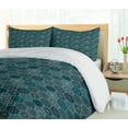 thumbnail image 5 of Ambesonne Abstract Duvet Cover Sets, Patchwork Floral Style, 2-King, Cadet Blue Multicolor, 5 of 7