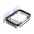 thumbnail image 1 of Metal Strong Suction Soap Dish Holder Bathroom Shower Bath Net Drain Case Tray, 1 of 9