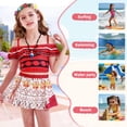 thumbnail image 4 of Marendyee Girls Moana Bikinis Swimsuits Two Piece Swimwear Adventure Outfit Toddle Kids Ruffles Bathing Suit Role Play Bathing Suit 130 cm 7-8 Years, 4 of 18