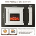 thumbnail image 5 of FURRYFECTION 43" Electric Fireplace with Mantel, 23" Freestanding Fireplace Heater TV Stand with Adjustable 3D Flame, Remote Control, 1500W, White, 5 of 7