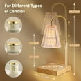 thumbnail image 3 of UU&T Candle Warmer Lamp with Dimmer, Electric Candle Warmer for Jar Candles, Bedroom Home Decor, 2H/4H/8H Timer Adjustable Height with 2 Bulbs, Amber, 3 of 9