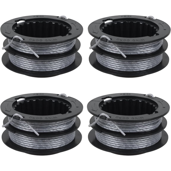 4-Pack .080" SB00L00 Trimmer Spool for Greenworks 60V/80V ST60V ST80L200, Dual Line 2901619 2906302, 17ft Replacement