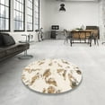 thumbnail image 3 of Ahgly Company Indoor Square Abstract Brown Abstract Area Rugs, 8' Square, 3 of 6