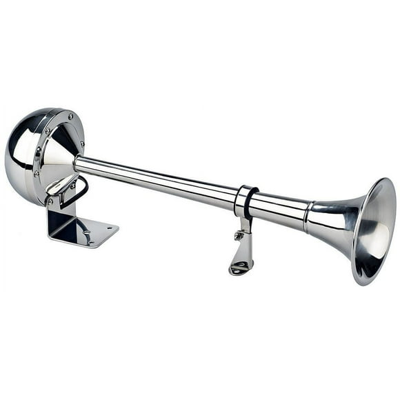 Wolo (115) The Persuader Stainless Steel Single Trumpet Horn 12 Volt, High