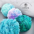thumbnail image 3 of Shower Loofah Sponge Pouf, 75g Exfoliating Body Scrubber, Mesh Bath Puff Suitable for Anyone, Soft and Skin-Friendly Bathroom Accessories (4 Pcs), 3 of 5