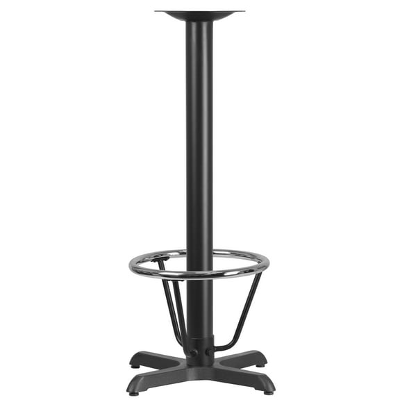 Flash Furniture Beverly 22'' x 22'' Restaurant Table X-Base with 3'' Dia. Bar Height Column and Foot Ring