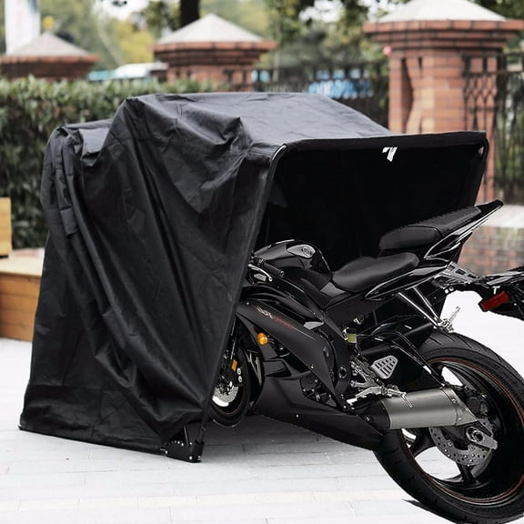Motorcycle Shelter Tent Large Folding Oxford Cloth PU Coated Widen Shed Cover Storage Strong Safe