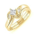 thumbnail image 3 of Perfect Moissanite Diamond Bridal Ring Set 0.65 Carat with 18k Gold Plating, 3 of 3
