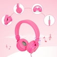 thumbnail image 6 of ONTA Kids Headphones for Boys Girls, Foldable Adjustable Stereo Wired over Ear Headphones for Kids, Toddler Earphones School Teen for School Computer Laptop Game(pink), 6 of 9