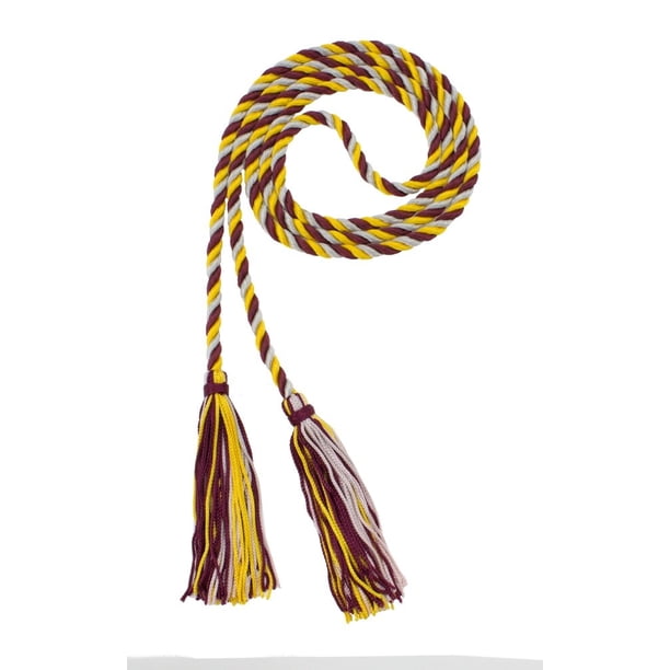 Maroon & Gold Graduation Tassel – 9 Inch, Silky Rayon, Made In USA, All School Colors Available