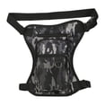 thumbnail image 2 of Riñonera DYNWAVEMX para hombre y mujer bolsa cartuchera ajustable para muslo ciclismo senderismo viajes pesca Camuflaje negro, 2 of 8