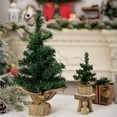 thumbnail image 2 of Festive Mini Linen Christmas Tree for Elegant Holiday Tabletop Bar and Party Centerpiece Arrangements, 2 of 6