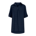 thumbnail image 5 of Frostluinai Oversized Beach Shirt Dress Swimwear Cover-Up, Black (Women's), 5 of 5