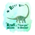 thumbnail image 2 of Watercolor Decal Rawr Means I Love You In Dinosaur Living Room Wall Decal for Family Funny Jurassic Quotes Lettering Art Cute Themed Room Décor - Size: 9 In x 10 In, 2 of 5
