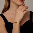 thumbnail image 6 of Kyazeo Dainty Gold Bracelets for Women 18K Gold Plated Simple Herringbone Link Chain Bracelet Trendy Jewelry Gift, 6 of 7