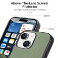 thumbnail image 2 of Designed for iPhone 15 Plus Classic Case, Slim Leather Luxury Business PU Non-Slip Texture Grip Shockproof Bumper Protective Phone Cover Men Women For iPhone 15 Plus,Green, 2 of 8