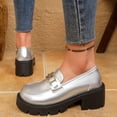 thumbnail image 7 of Bkhluea Women Metal Buckle Platform Loafers Slip On Comfortable Footwear For Office Work Daily Casual Outdoor Activities, 7 of 7