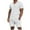 White, variant on VBTAPA Mens 2 Piece Summer Outfits Waffle Knit V Neck Lapel Shirt and Shorts Set Solid Casual Track Suit with Pockets Black XXXL