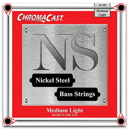 ChromaCast Nickel Steel Bass Guitar Strings, Medium Light