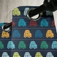 thumbnail image 3 of Ambesonne Cars Grommet Curtain, Mini Retro Vehicle on Road, 50" x 96", Dark Blue Aqua Mustard, 3 of 6