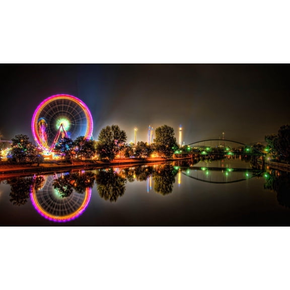 Carnival Canvas Art Landscape Picture Wall Art Framed Painting Wall Decor For Home Office Bedroom Reeady to Hang