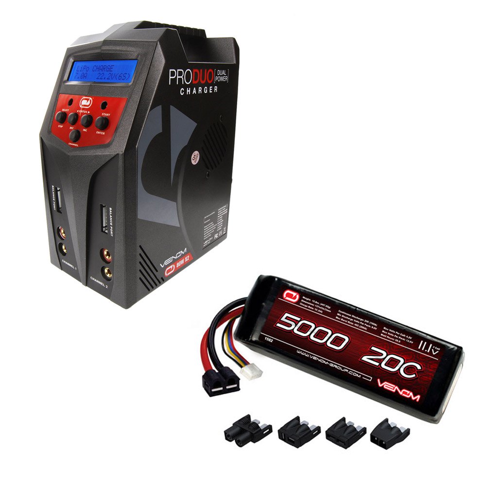 Venom 20C 3S 5000mAh 11.1V LiPo Battery with Universal Plug System and