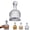 Style3, variant on 360 Rotating Whiskey Decanter, Liquor Decanter, 1250ml Rotatable Glass Decanters with Stopper, Unique Wine Aerator for Bar Party Anniversary Banquet, Whiskey Decanters Gifts for Men Women