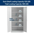 thumbnail image 3 of GAEANET Metal Storage Cabinet, 72 inches Steel Locking Cabinet, 72 Inches Metal Tall Cabinet with Doors and Shelves, Assembly Required, Gray, 3 of 6