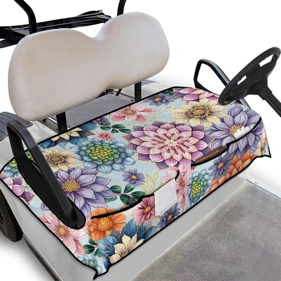 Golf Cart Seat Covers Club Car Universal Golf Cart Seat Towel Blanket with 4 Front Pockets