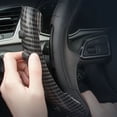 thumbnail image 3 of Carbon Fiber Universal Steering Wheel Cover - Anti-Slip, Sweatproof Car Interior Accessory for Enhanced Grip, Optional Colors: Black, Carbon Fiber Pattern, Mahogany, Lightweight 180g with Secure Fit, 3 of 7
