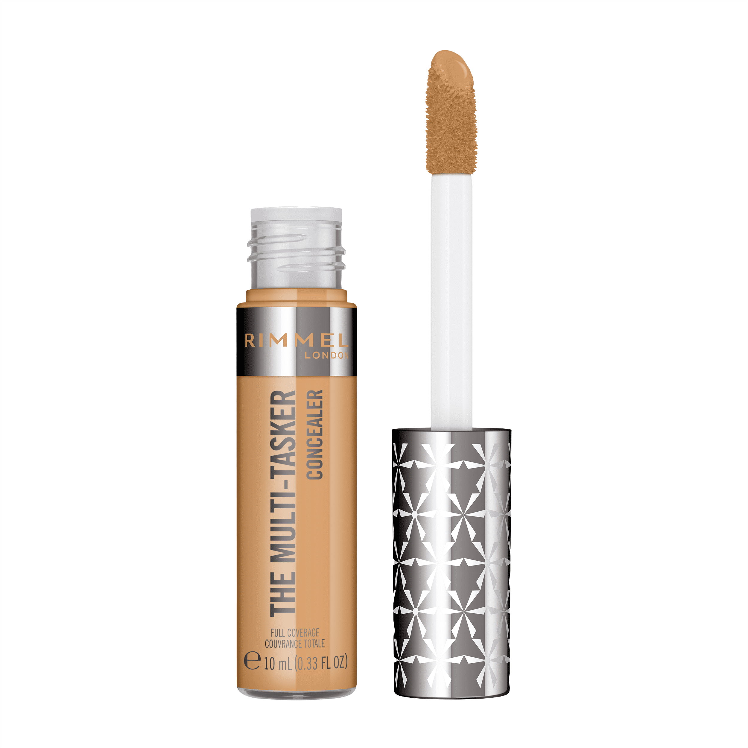 Rimmel Multi-Tasker Concealer, large soft wand, blendable formula, full coverage, crease-proof, transfer-proof & waterproof, 100% Cruelty-Free