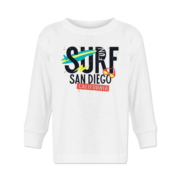 San Diego California Surf Long Sleeve Toddler -Image by Shutterstock,  2 Toddler
