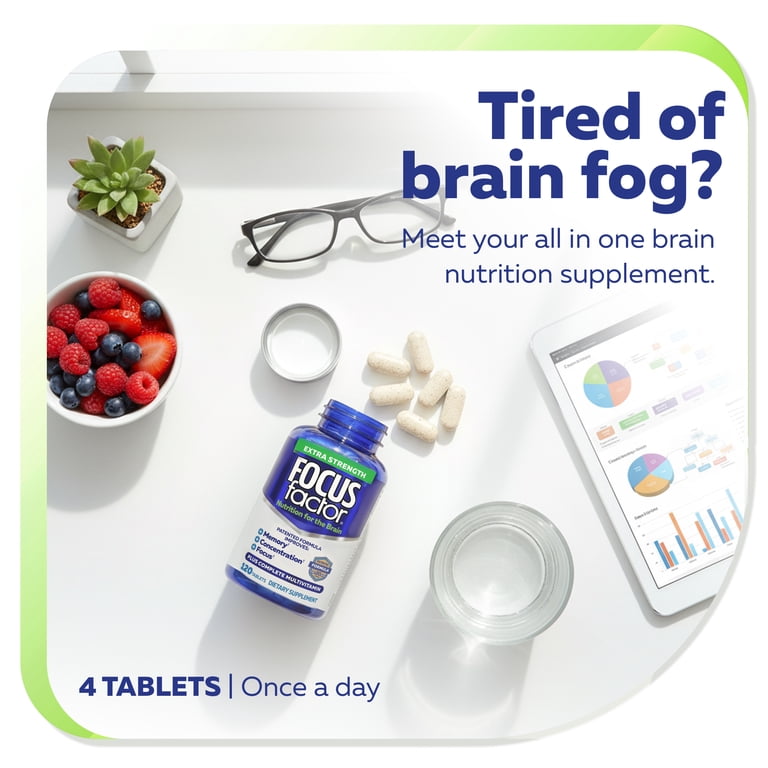 Free Shipping! Focus Factor Extra Strength Brain Supplement for