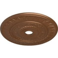 thumbnail image 3 of Ekena Millwork 26 3/4"OD x 3 5/8"ID x 1 1/8"P Leaf Ceiling Medallion (Fits Canopies up to 3 5/8"), Hand-Painted Polished Copper, 3 of 5