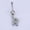 R, variant on Letters A-Z Charming Body Piercing Crystal Rhinestone Navel Belly Button Ring-C