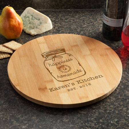 happiness is homemade personalized wood lazy susan walmart com