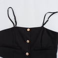 thumbnail image 3 of Blusas cortas de un solo pecho con espalda descubierta y tirantes finos estilo vintage para mujer, blusas elegantes con cuello cuadrado para mujer, 3 of 5