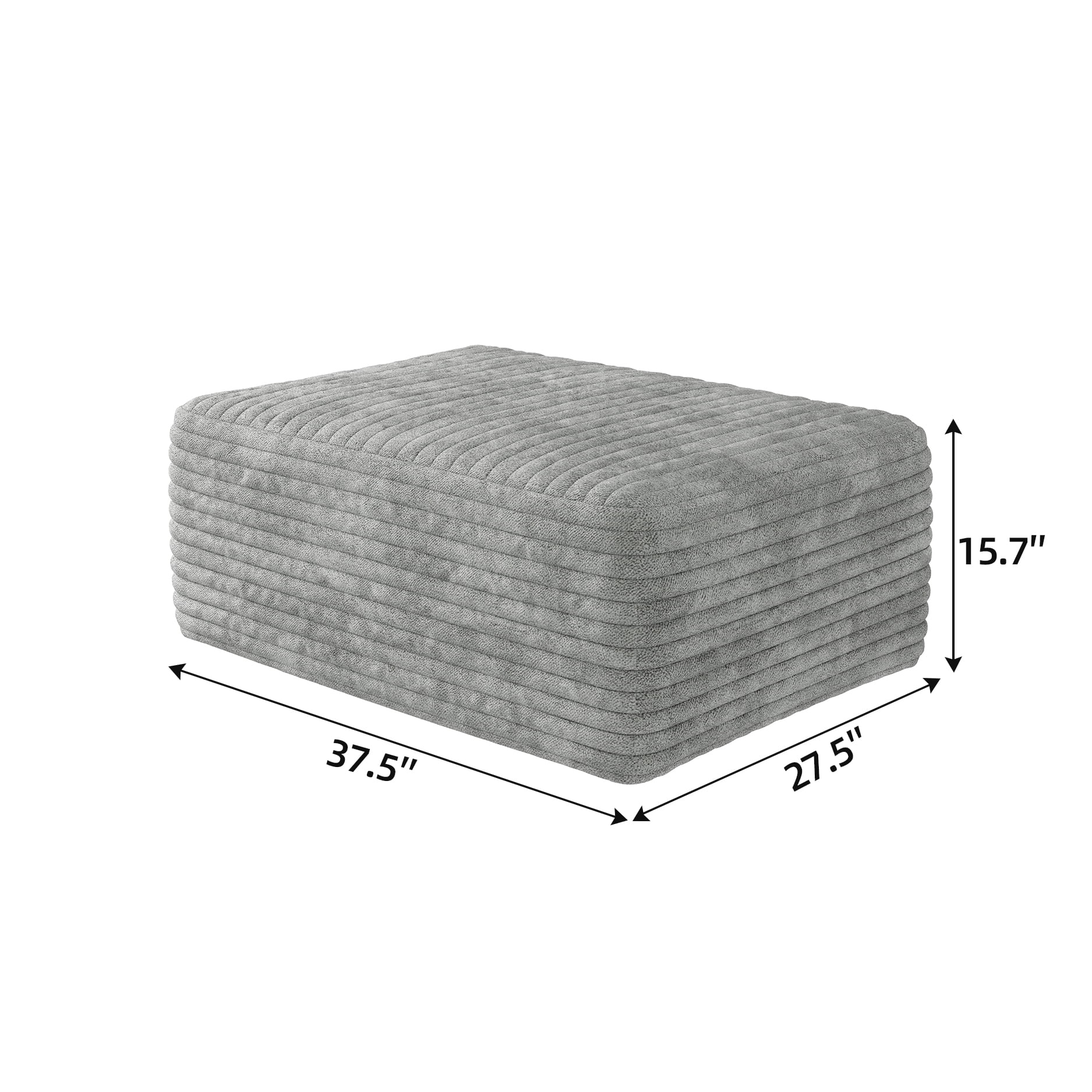Plush Corduroy Modular Sectional Chaise Sofa, No Assembly Required High Resilience Sponge Cloud Couch for Living Room Apartment Bedroom Guest Room