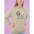 thumbnail image 2 of Go Daisies Positive Quote Hoodie Women -Image by Shutterstock, Female Small, 2 of 4