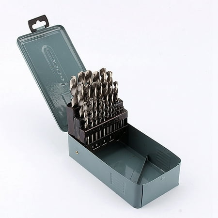 

PAOMIAN High Quality 25Pcs Twist HSS Metal Drill Set Drilling Bit Tool 113mm New