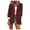 Wine, variant on Fesfesfes Blazer Coat for Women Fall Winter New Solid Color Small Suit Single Long Sleeve Spring And Fall Suit Jacket On Sale