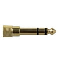 thumbnail image 2 of QUALITY HEADPHONE ADAPTER STEREO GOLD PLUG 1/4" (6.3mm) Male to 1/8" (3.5mm) Female, 2 of 4