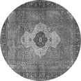 thumbnail image 1 of Ahgly Company Indoor Round Medallion Gray Traditional Area Rugs, 3' Round, 1 of 1