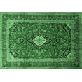 thumbnail image 1 of Ahgly Company Indoor Rectangle Medallion Emerald Green Traditional Area Rugs, 8' x 10', 1 of 4