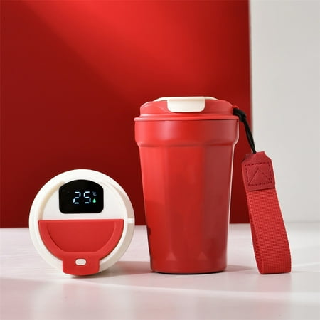 

Intelligent display temperature 304 coffee cup thermos cup wholesale student accompanying stainless steel water cup high color value cup