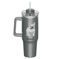 thumbnail image 6 of SERENGETI French Bulldog 40 Oz Stainless Steel Tumbler with Handle and Straw for Pet Lovers, 6 of 9
