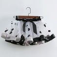thumbnail image 5 of TOOYOU Girls Skirts Cow Polka Dot Printed Mesh Tutu Skirt Festival Party Dance Performance Skirt Ballet Skirt With Headband Sweet Girl Basic Short Skirt Size 6-8 Years White, 5 of 7
