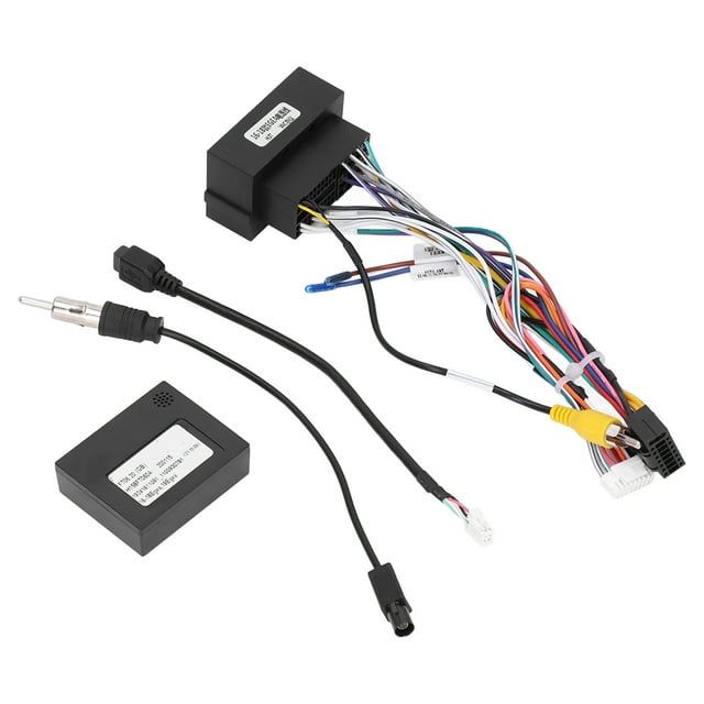 Arnés de cableado de radio estéreo para automóvil de 16 pines con reemplazo de caja Canbus para Fait EGEA 2015-2018 Jadeshay A